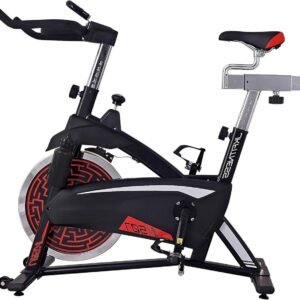 Spin Bike Hometrainer - Indoor Fiets - Intensieve Cardiotraining - Zwaar Vliegwiel - 130 kg Max Draagkracht - Zwart (9101394421899)