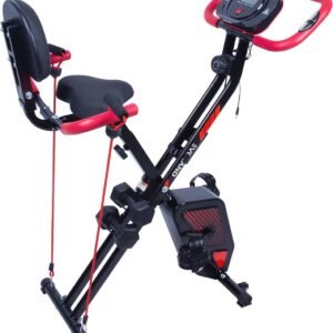 Stationaire Fitnessfiets met LCD-display - Inklapbare Hometrainer met Magnetische Riemaandrijving en Verstelbare Zitting (6152247889871)